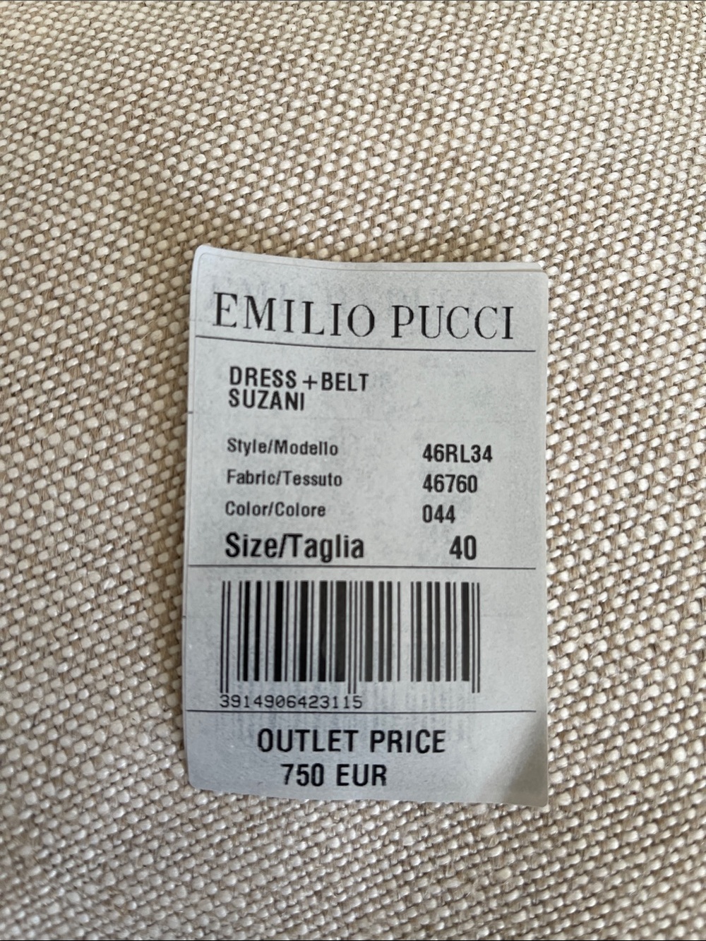 Emilio Pucci Pink & Black Geometric Long Sleeve Midi Dress with belt NEW - Picture 16 of 16